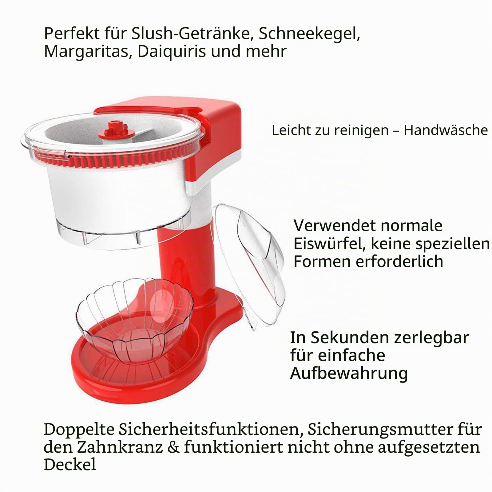 Elektrische Eiscrusher Slushy Maker Slush Maschine für Home Bar Küche