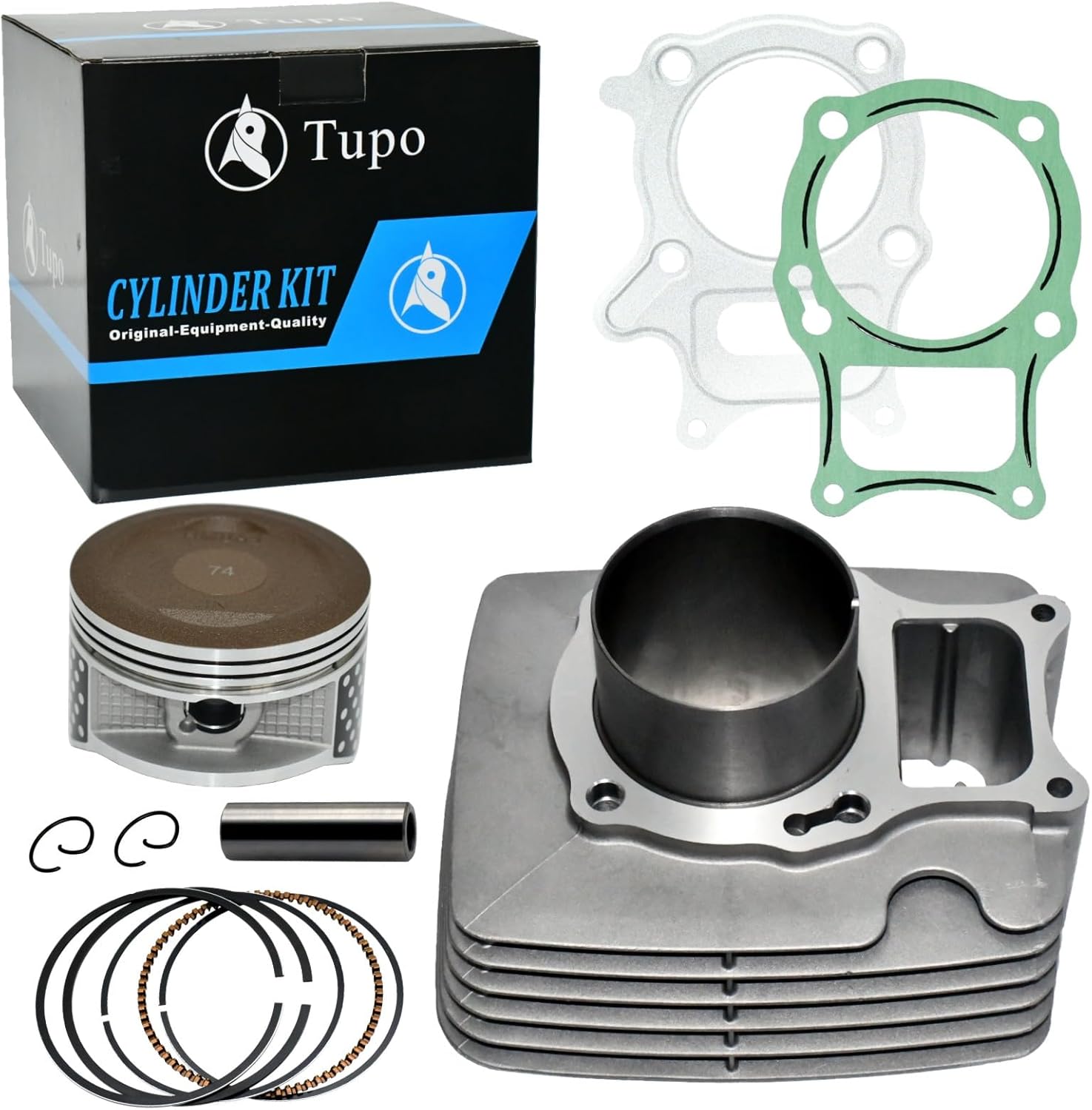 Tupo TRX250-74 Cylinder Kit 267cc Big Bore Compatible with Honda Recon 250 TRX250 Sportrax 250 2002-2024