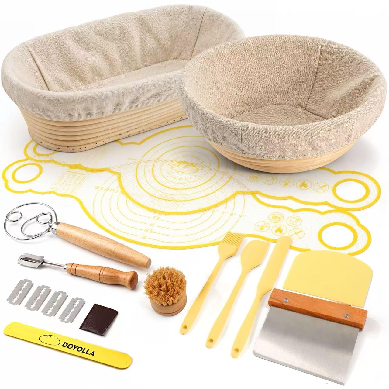 DOYOLLA Bread Proofing Baskets Set