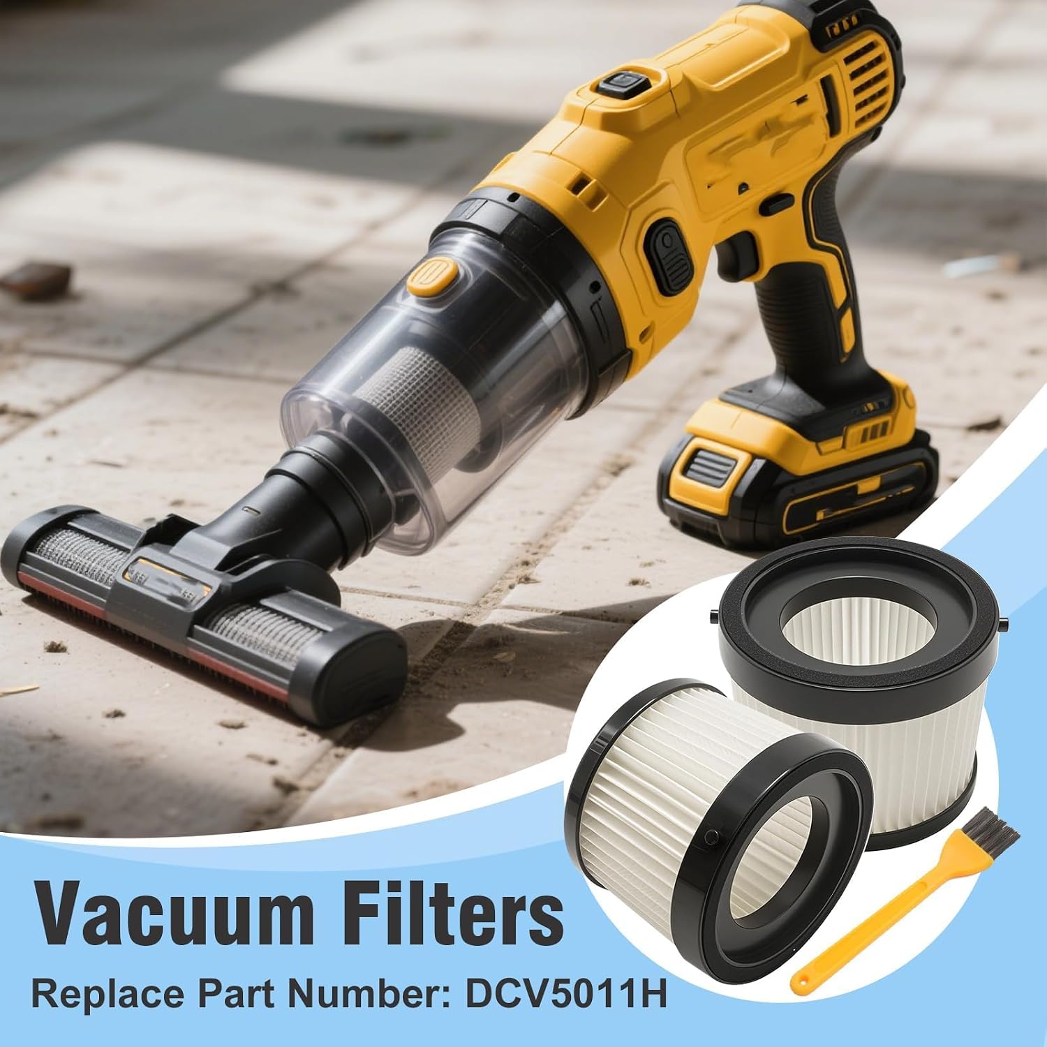 EATAKWARD 3 Pcs HEPA Vacuum Filters Relacement for 20V Cordless Handheld Vacuum, Washable Replacement for DCV501HB DCV5011H - Compatible with Makita, CAMXTOOL，KXX, TengXcel image 5