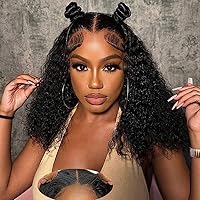 Vista 1 de Wear and Go - Pelucas de cabello humano sin pegamento pre arrancadas pre cortadas 4x4, pelucas de encaje frontal para mujeres negras, sin pegamento
