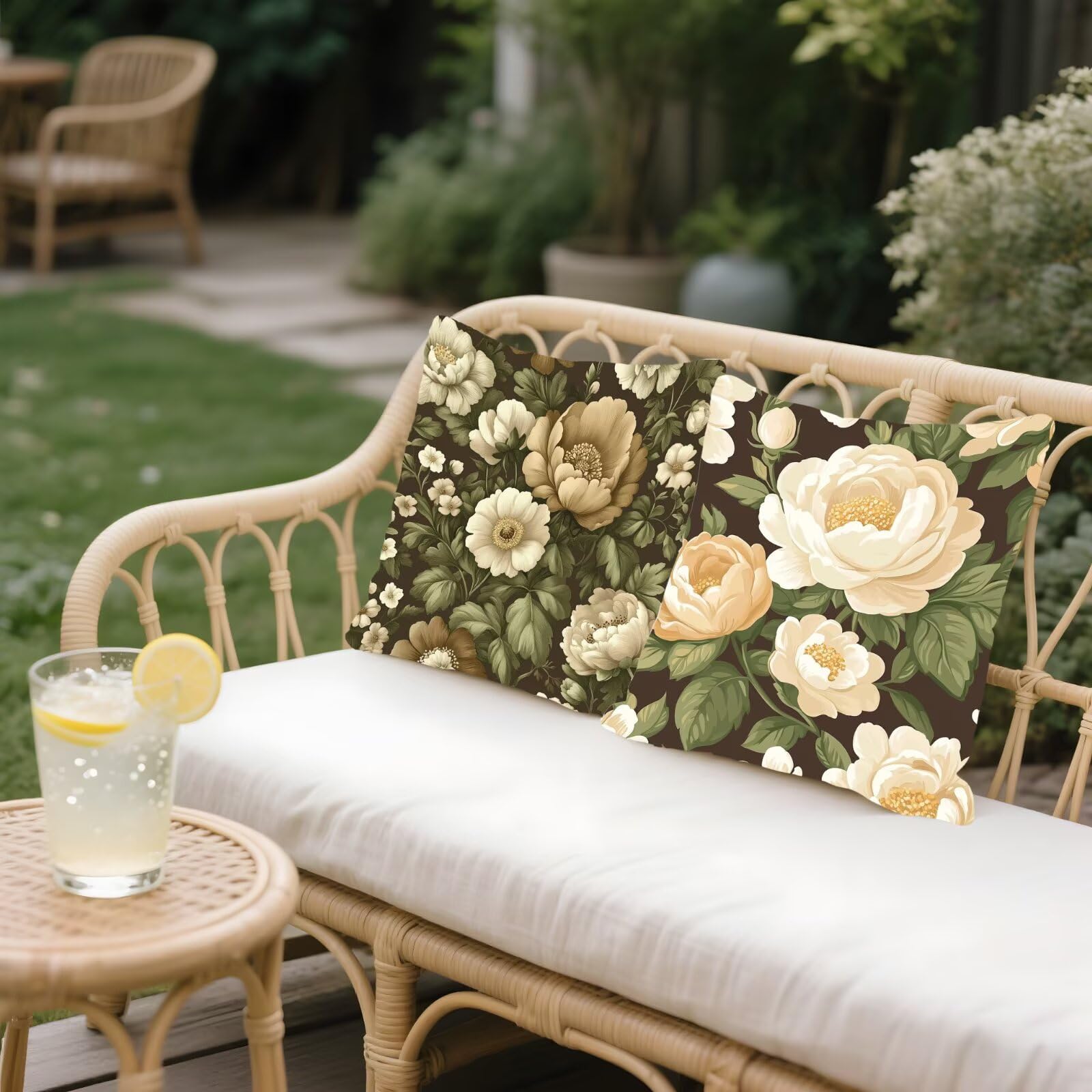 Federe Cuscini Divano 40x40cm, Federa Cuscino Grigio Fiori Quadrati Copricuscini Super Morbido Copri Cuscini Per Divano, Cuscino Decorativo da Esterno Giardini, Per Soggiorno Camera Divani Sedie P-315
