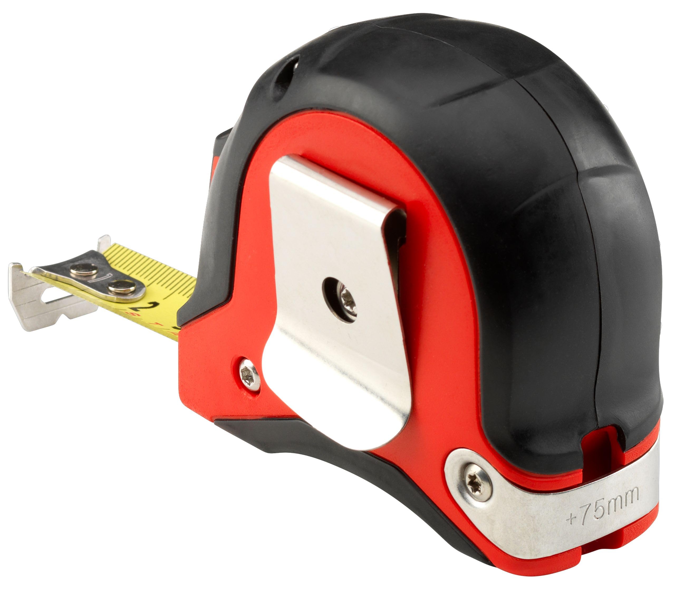 SOLA PRO-TMS - rostfreies Bandmaß 4m / 19mm - robustes Rollbandmaß aus Edelstahl, gelb lackiert mit mm Skala - Genauigkeitsklasse I - Rollmeter mit beweglichem Endhaken - Länge 4m/19mm