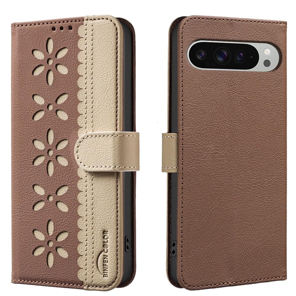 Étui pour Google Pixel 8A marron, la housse portefeuille idéale pour vos sorties - 5