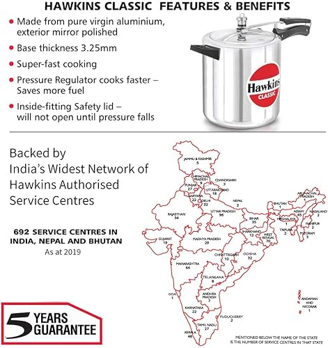 Miniatura 3 de Olla a presión de aluminio Hawkin Classic CL15, pequeña, 0.4 galones, color plateado, Plateado