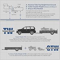 Vista 4 de Auto Dynasty Receptor de enganche de remolque clase 3 de 2 pulgadas compatible con Ford Escape Mazda Tribute Mercury Mariner 05-12