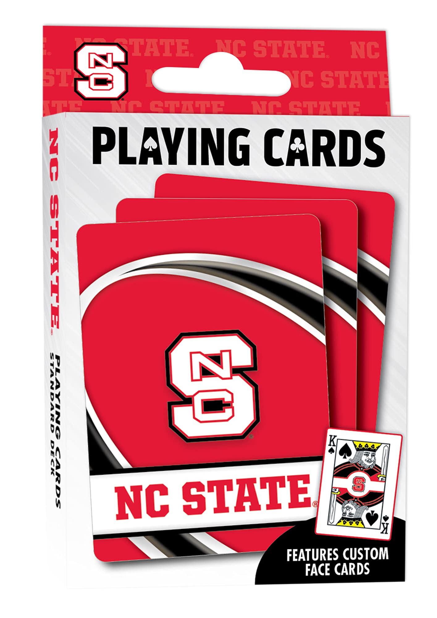 Masterpieces Officially Licensed NCAA NC State Wolfpack Playing Cards - 54 Card Deck for Adults
