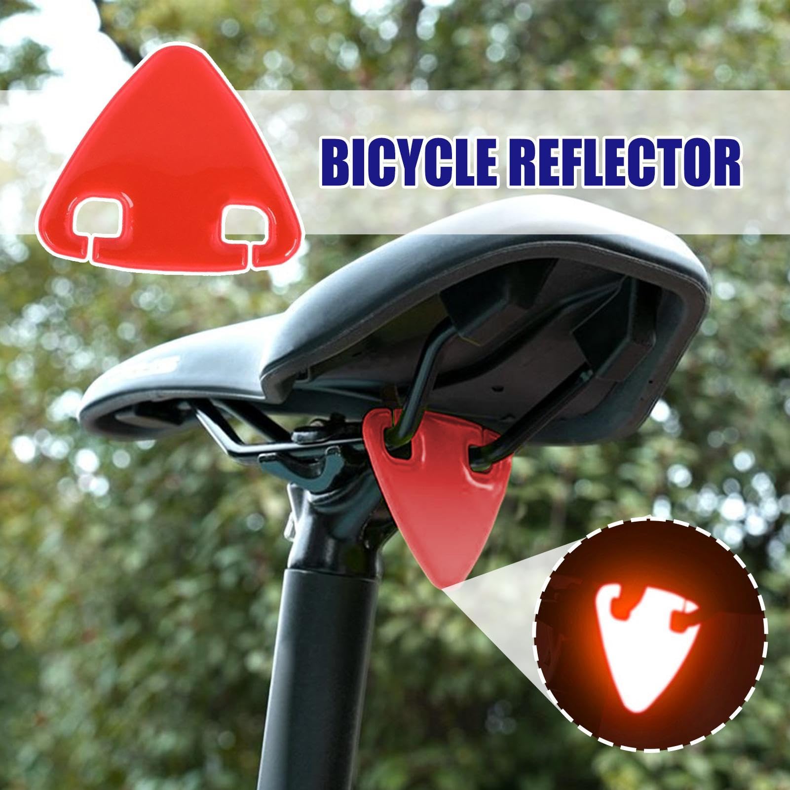 Amazon | 自転車用リフレクター, 自転車サドル後部反射板 警告表示