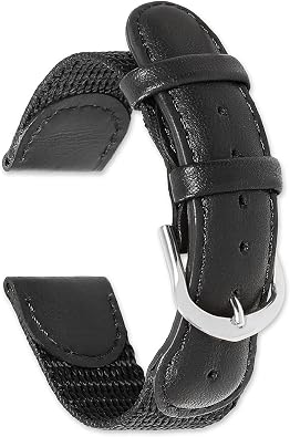 deBeer Swiss Army Watch Band/Watch Strap - Black, Brown, or Olive - Sizes - 16mm, 18mm, 19mm, 20mm