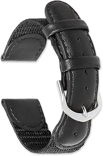 deBeer Swiss Army Watch Band/Watch Strap - Black, Brown, or Olive - (Sizes - 16mm, 18mm, 19mm, 20mm)