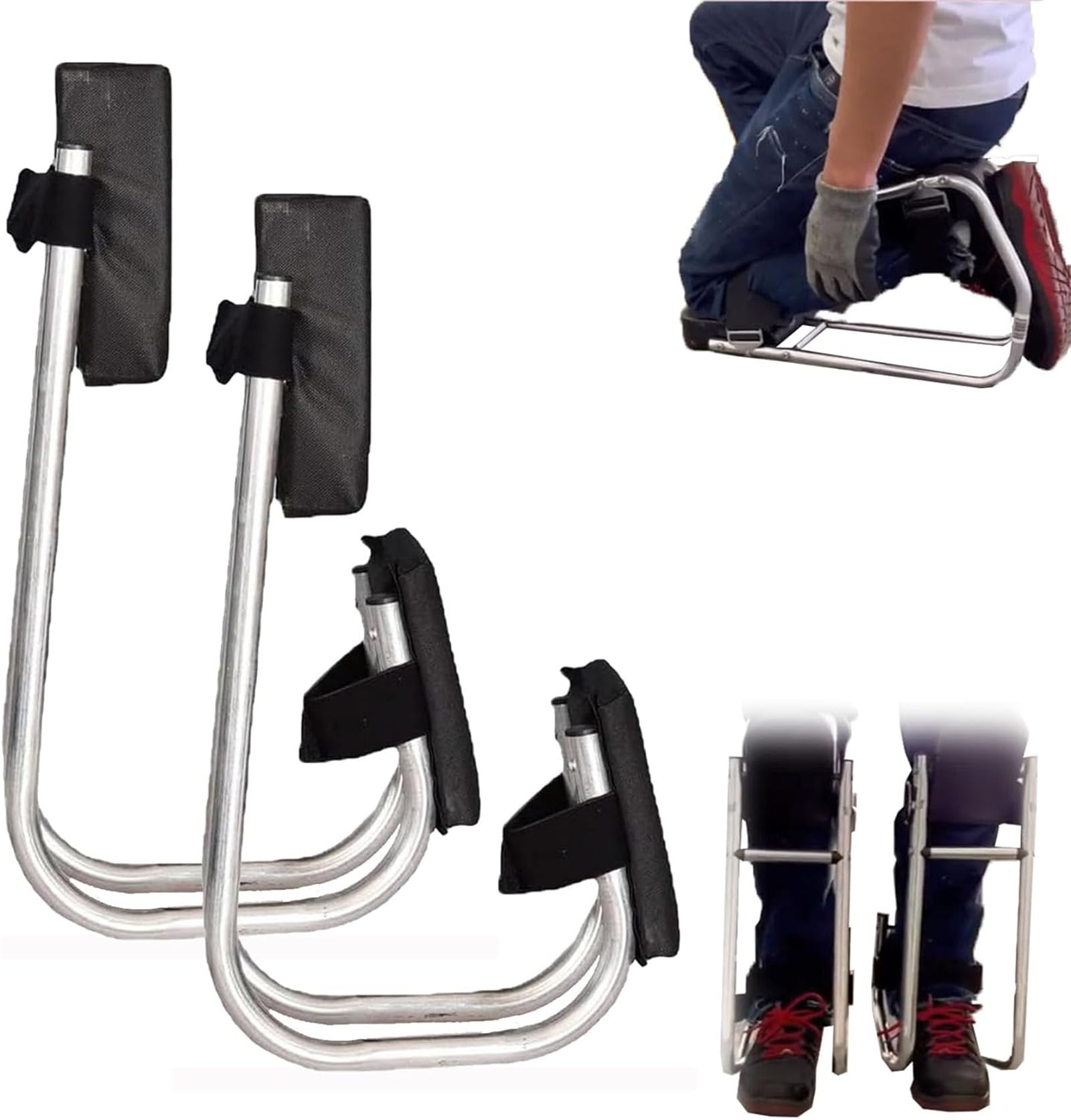 Rodillera portátil para jardinería, 2 unidades, soporte para rodillas de una pierna con asiento, rodillera ergonómica para jardín, protege las rodillas, herramienta de ahorro de mano de obra para un