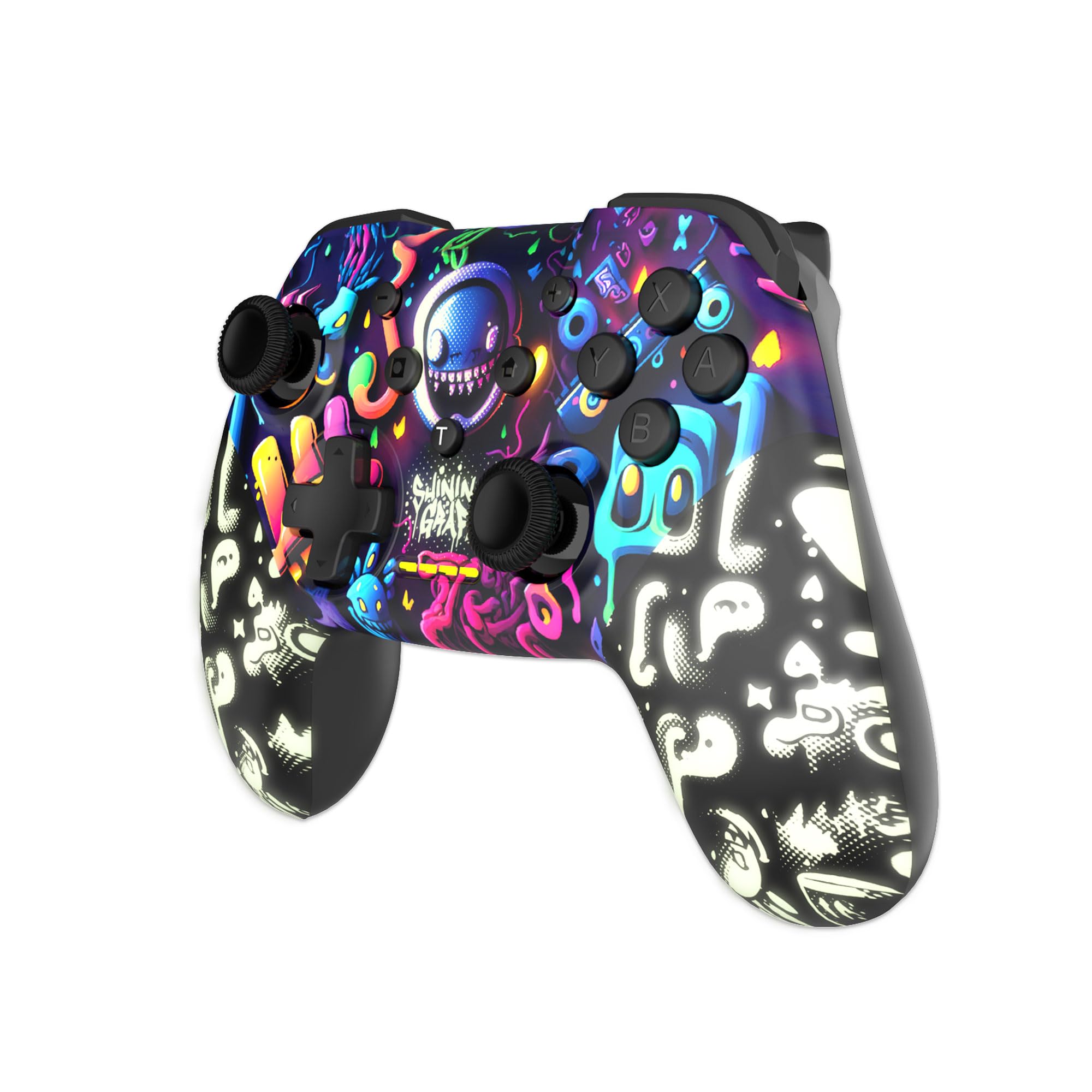 Freaks And Geeks - SWITCH & PC Wireless Bluetooth Controller - Shining Graff - Phosphorescent