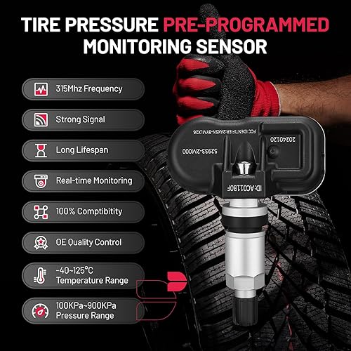 Vista 52 de BDFHYK Sensor TPMS mejorado 315Mhz Sistema de monitoreo de presión de neumáticos compatible con Toyota 4Runner Avalon Camry Corolla FJ Cruiser