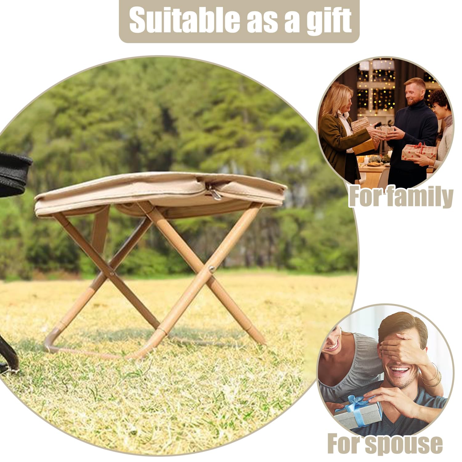 Tabouret Camping Tabouret Pliable Avec Sac De Transport U00e0 Cordon, Siège Pour Camping Tabouret Jardinage