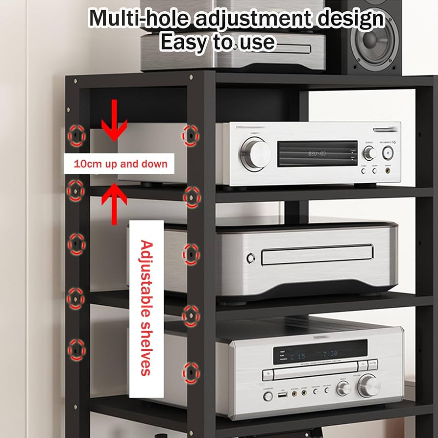 レコードとオーディオのためのラック Amazon.co.jp: ステレオスタンドオーディオラック