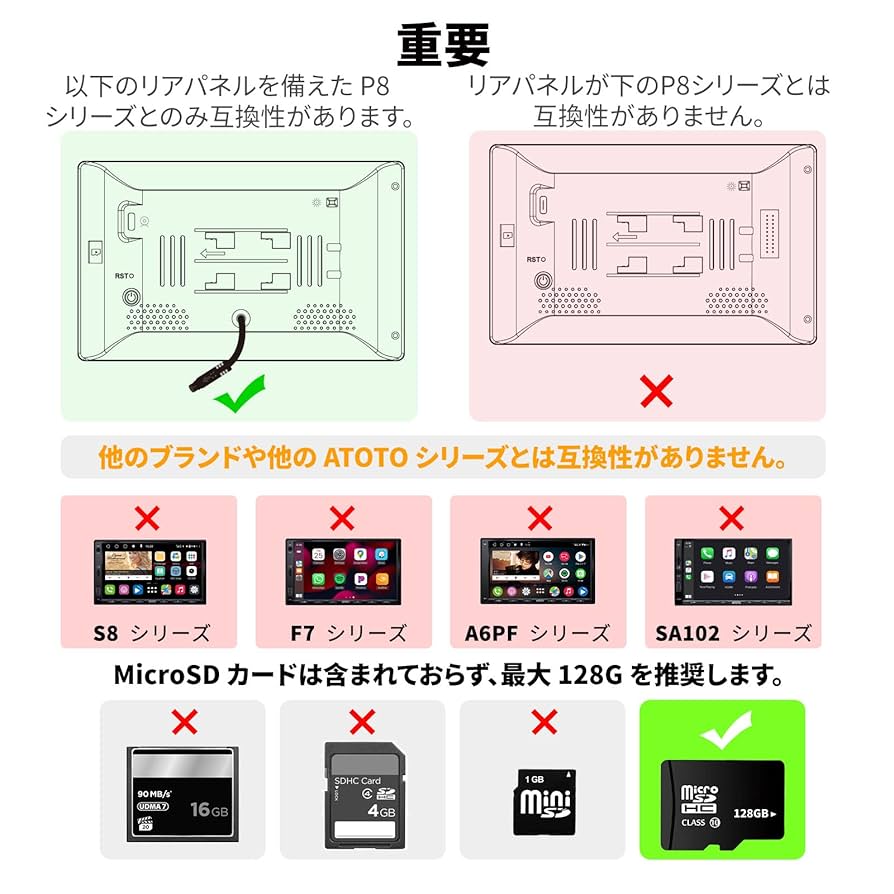 Amazon.co.jp: ATOTO AC-FCR01W HD 1080P フロントカメラ、150