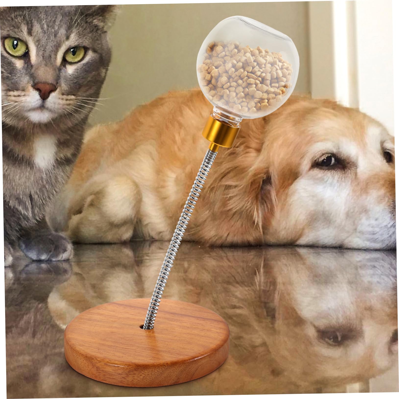 FRCOLOR Snackball Interaktives Welpen Hundespielzeug aus Kunststoff und Edelstahl für Hunde zur Futterausgabe und Beschäftigung für Kleine und Mittlere Hunde