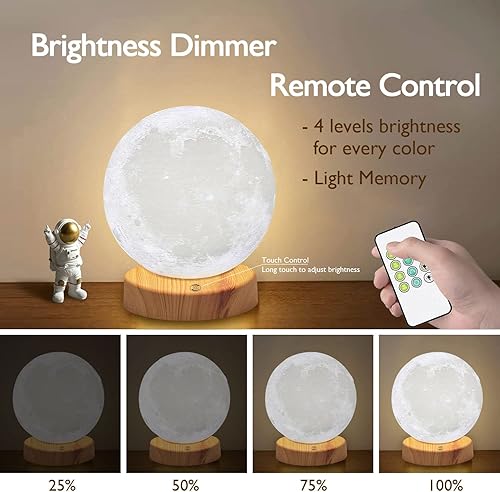 Miniatura 3 de Lámpara de terapia de luz de 10000 Lux, lámparas de luz solar feliz sin UV con 3 temperaturas de color, brillo ajustable, temporizador y función de