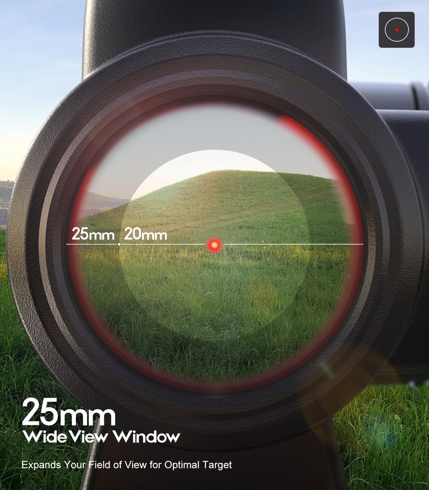 Feyachi V90 2MOA Mira de Punto Rojo para Airsoft Deportivo