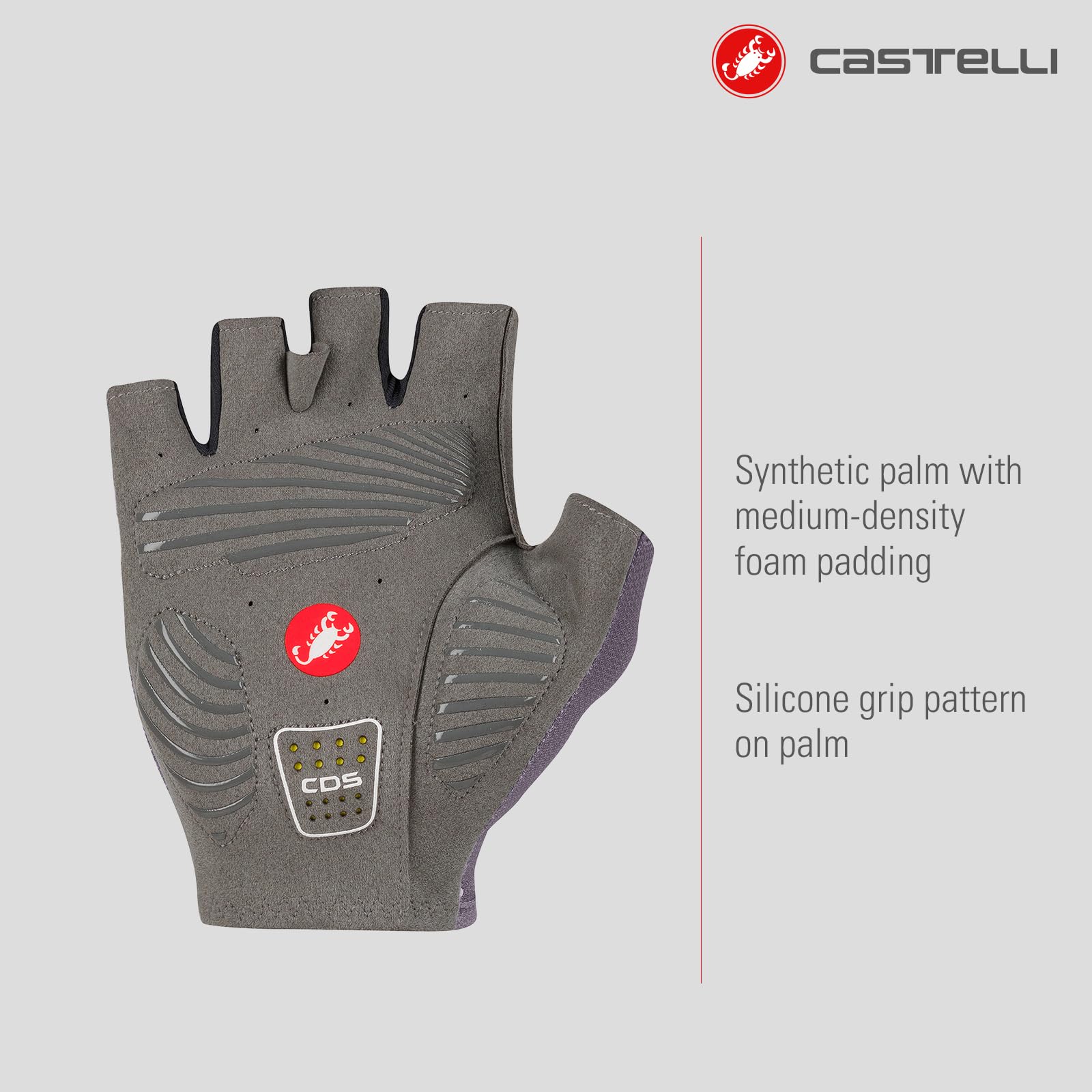 CASTELLI Competizione 3 - Guantes de ciclismo transpirables para hombre, con acolchado de espuma y agarre de silicona