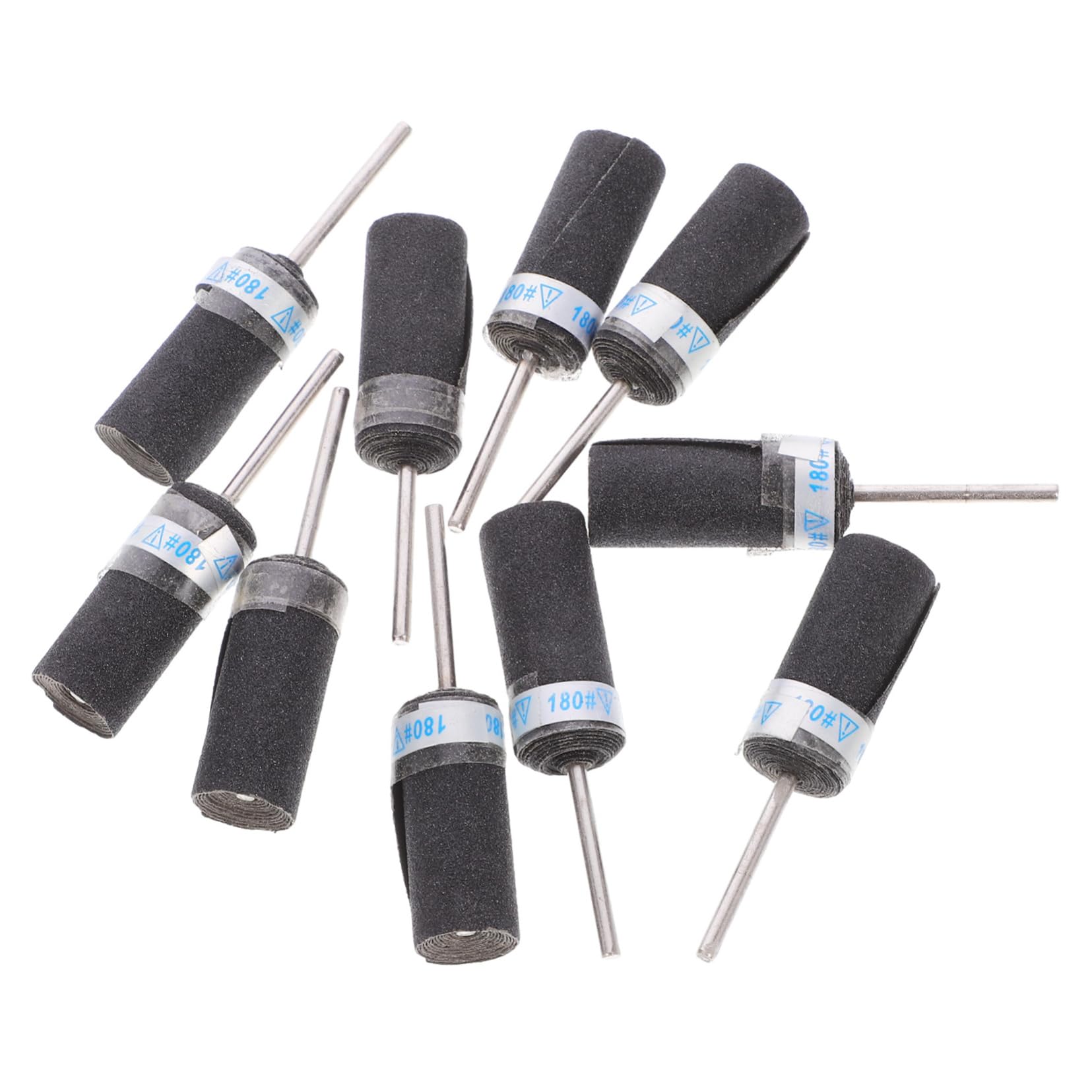 STOBOK 10pcs Sandpaper Grinding Rod Power Tools Wood Drill Bits Engraving Tools Drum Sanding Kit for Drill Press Pedicure Kit Electric Drum Nail Kit Sandpaper Buffing Rod Nail Drill Metal