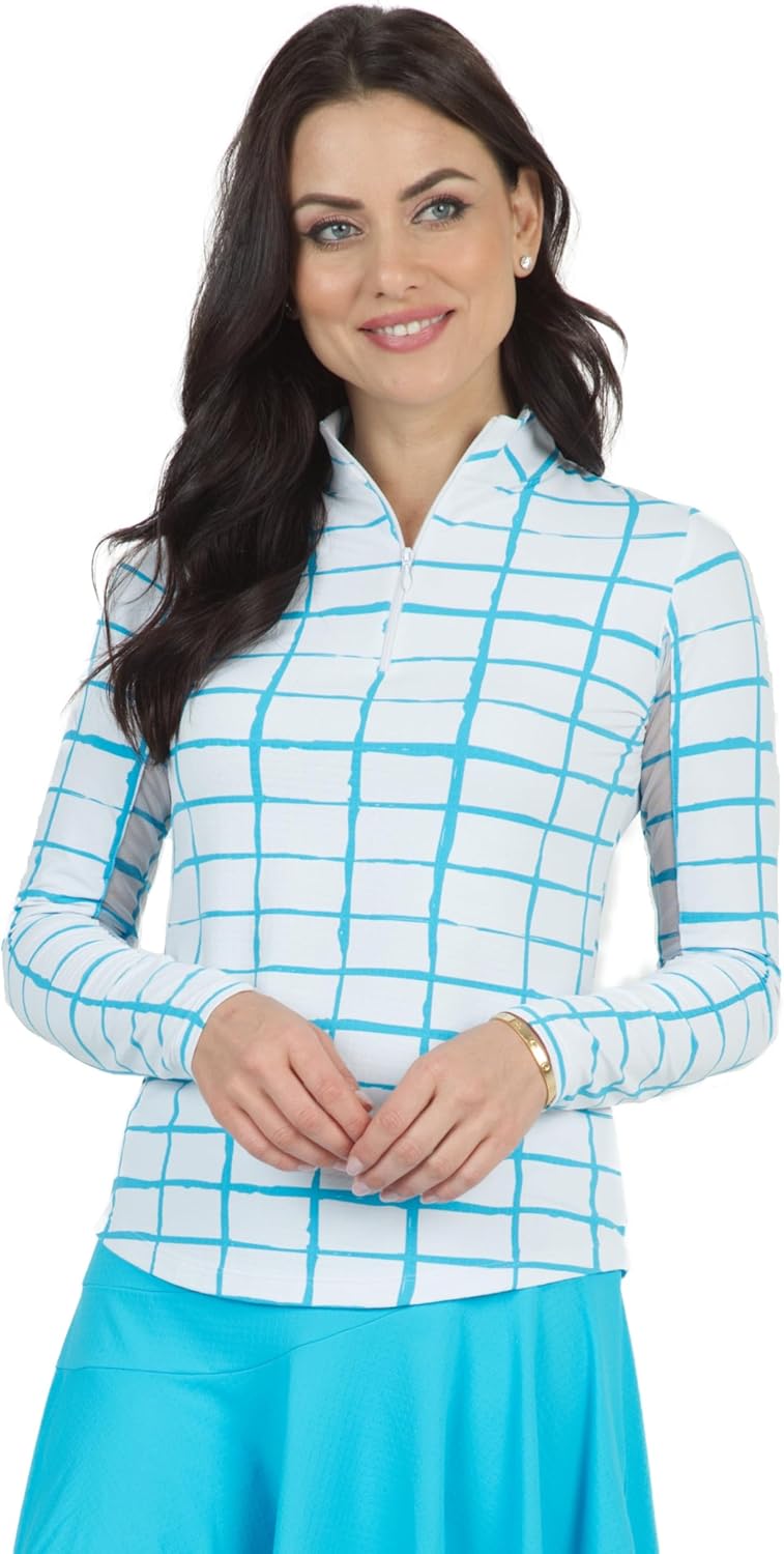 Cordova Print Long Sleeve Mock Neck Top-Cordova Print Long Sleeve Mock Neck Top-10495