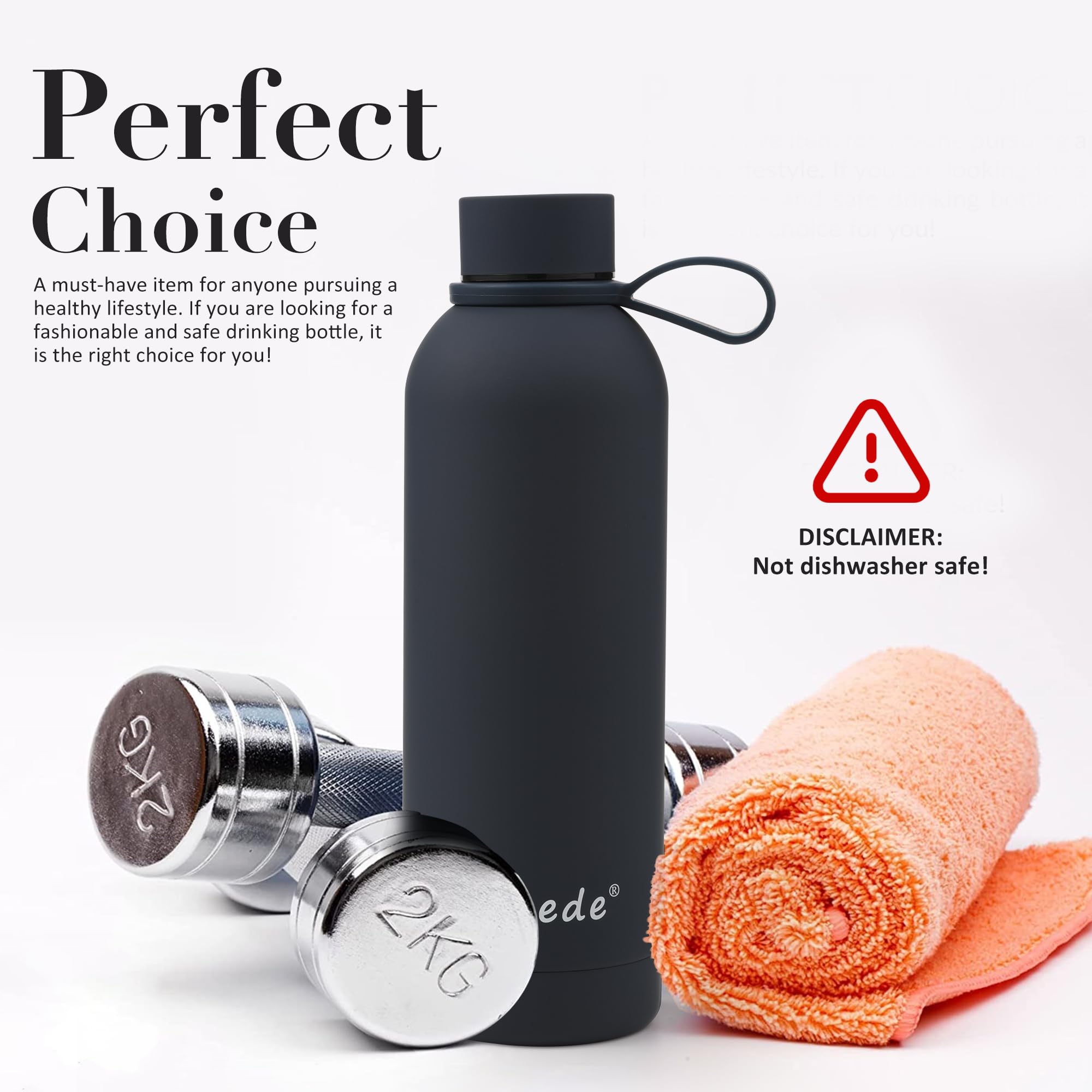 Gourde Isotherme Sumeet Acier Inoxydable 1500 Ml, Double Paroi, Argentée