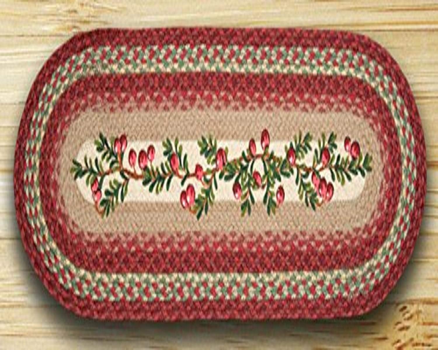 Earth Rugs Tablerunner, 13 x 36, Red Home & Kitchen