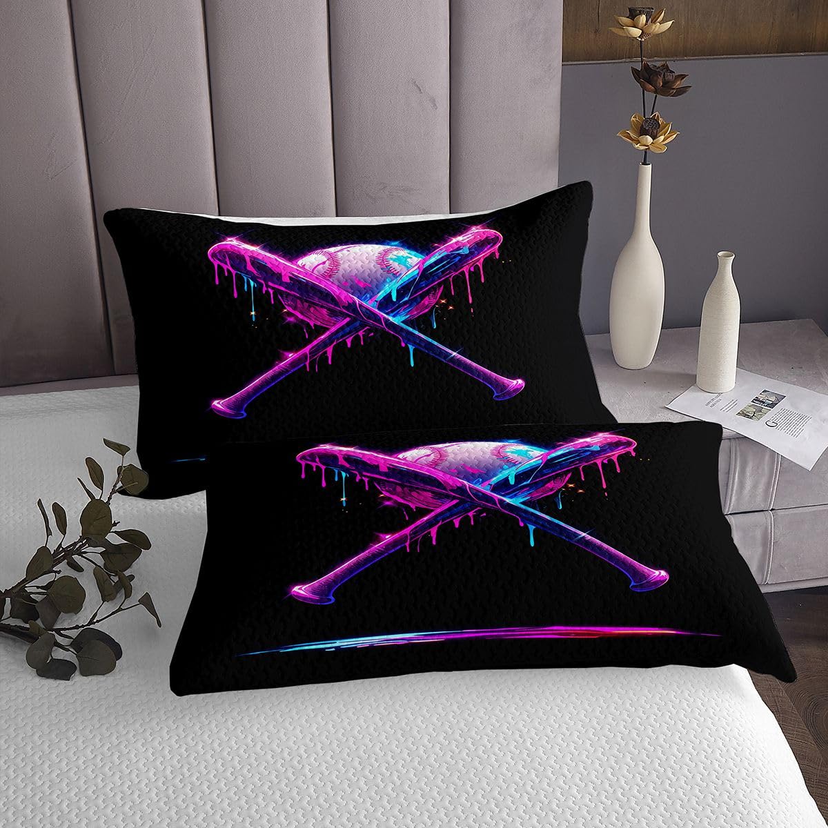 Homewish Neon Eiscreme Tropfen Bedspread 220x240cm