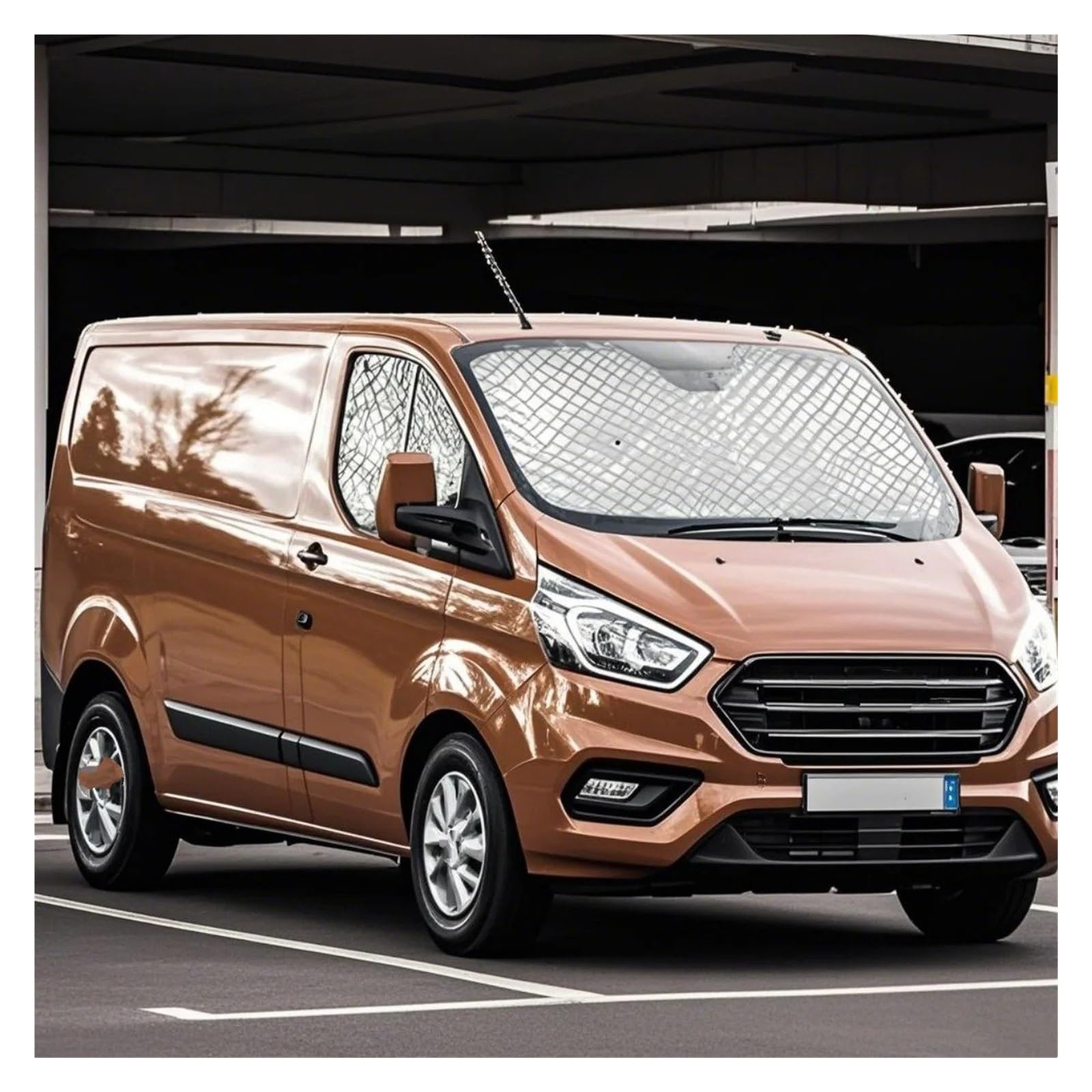 Parasoles de Coche para Ford para Transit para Custom MK8 Juego Parasol para Coche Bloqueador con Ventosas – Protección UV Aislamiento Térmico Parasol Coche Delanter
