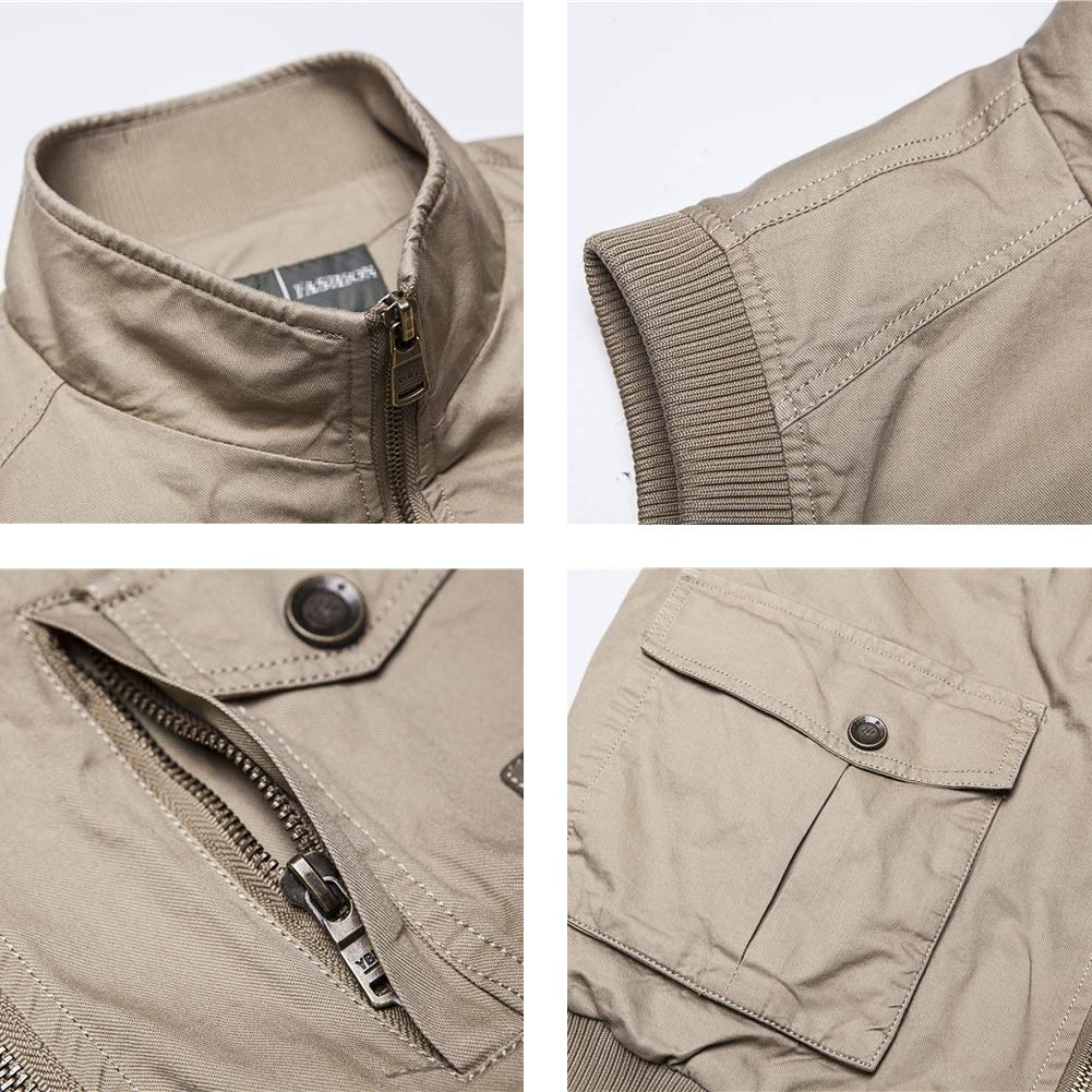 G&F Unisex wędkarstwo Multi-Pocket kamizelka bawełniana bez rękawów, na polowanie, wędrówki, do fotografii, odzież robocza L-4XL (kolor: zielony, rozmiar: 3XL)
