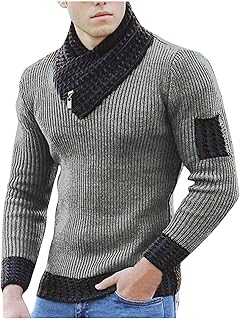 Abrigo en línea para hombre suéter sólido de alto nivel bufanda suéter tamaño cuello Inglaterra color suéter hombre suéter abrigo de invierno para hombre