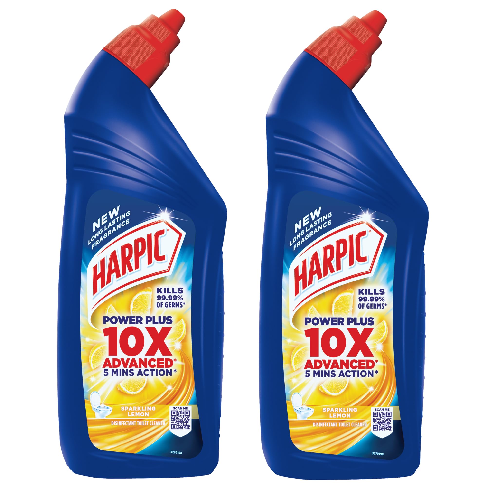 Disinfectant Toilet Cleaner Liquid, Lemon - 1 Litre (Pack of 2) | Suitable for Toilet Bowls