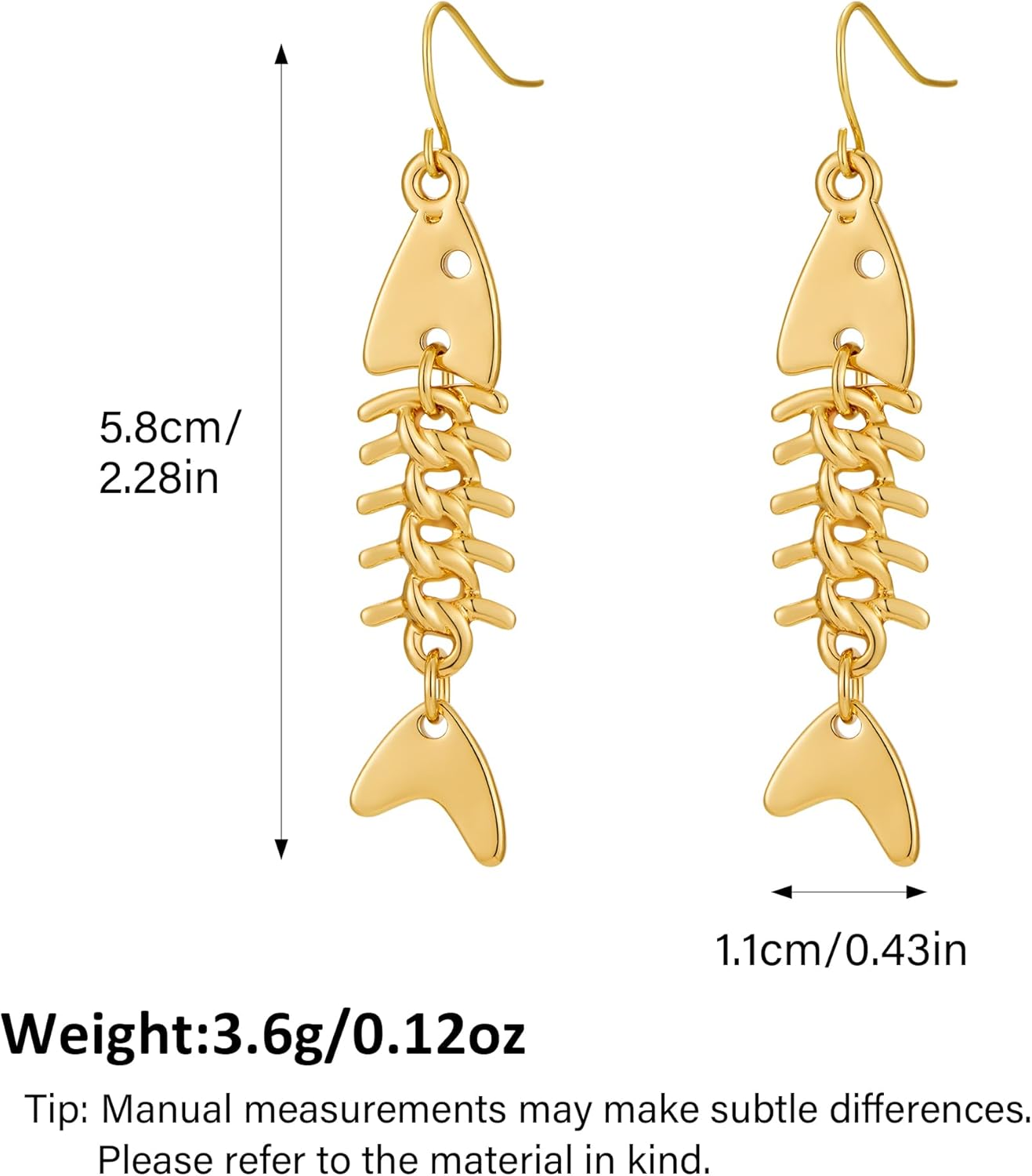 Gold Silver Hoop Earrings for Women Gold Silver Fish Dangle Earring Fashion Beach Jewelry for Women - Image 5