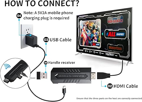 Miniatura 6 de Consola de juegos retro profesional, Game Stick, consolas de juegos Vide con HDMI 4K, más de 60000 juegos integrados y 50 emuladores, consolas de