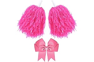 Hotop 3 Pcs 10 in Cheerleading Pom Poms and Large Cheerleader Hair...