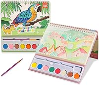 Vista 11 de Cavnewt Libros de acuarela para colorear para niños de 4 a 8 años, juegos de libros de pintura de acuarela de bolsillo, libros de pintura con agua