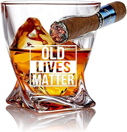 Miniatura 2 de Old Lives Matter - Vaso de whisky – Paquete de 2 – Vidrio escocés de 11 onzas – Divertido regalo de cumpleaños o jubilación para personas mayores –
