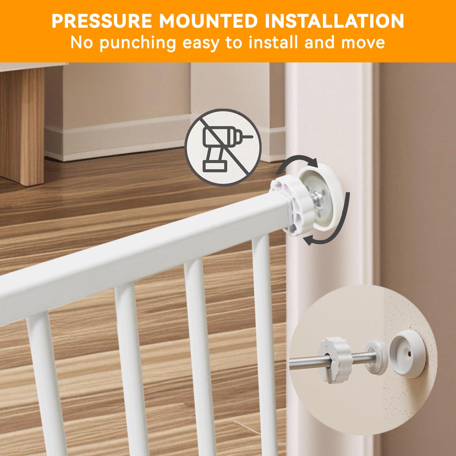 Snapklik.com : Dog Gate, SHYUJAJIE Adjustable Extra Wide Short Dog Gate ...
