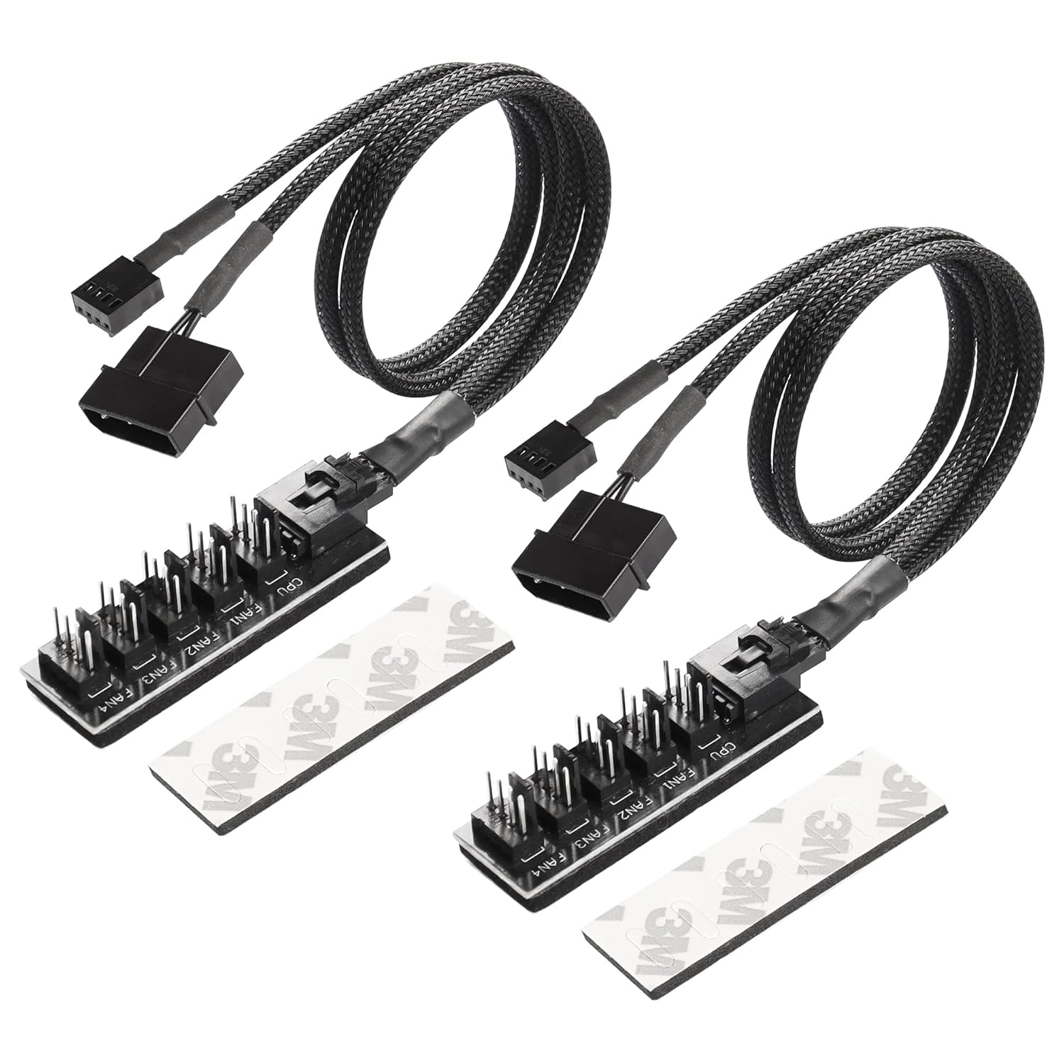 CERRXIAN PWM Fan Hub Splitter 1 to 5 Splitter with LP4 4Pin