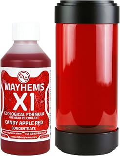 Mayhems - X1 Concentrate PC Coolant - Computer Water Cooling Fluid - Liquid Cooling, Eco Friendly Series, 250 ml, Candy Apple Red