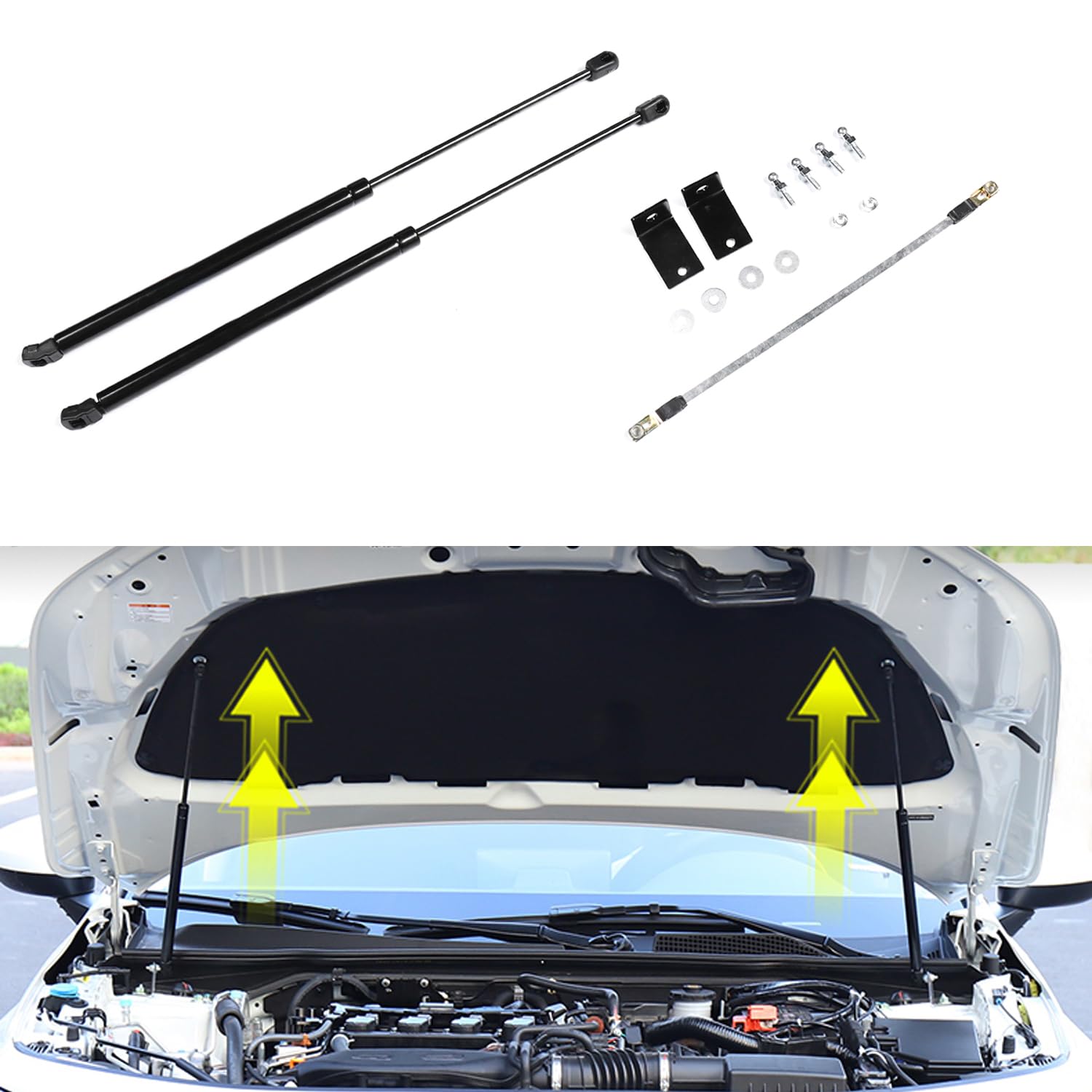 2022-2024 For Honda Civic Hood Struts Hood Dampers Hood Lift Support Hydraulic Jack - View #4
