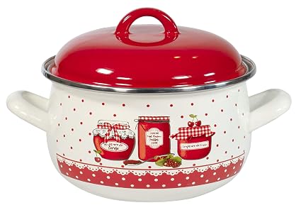 Red Co. Medium Enameled Cookware 8