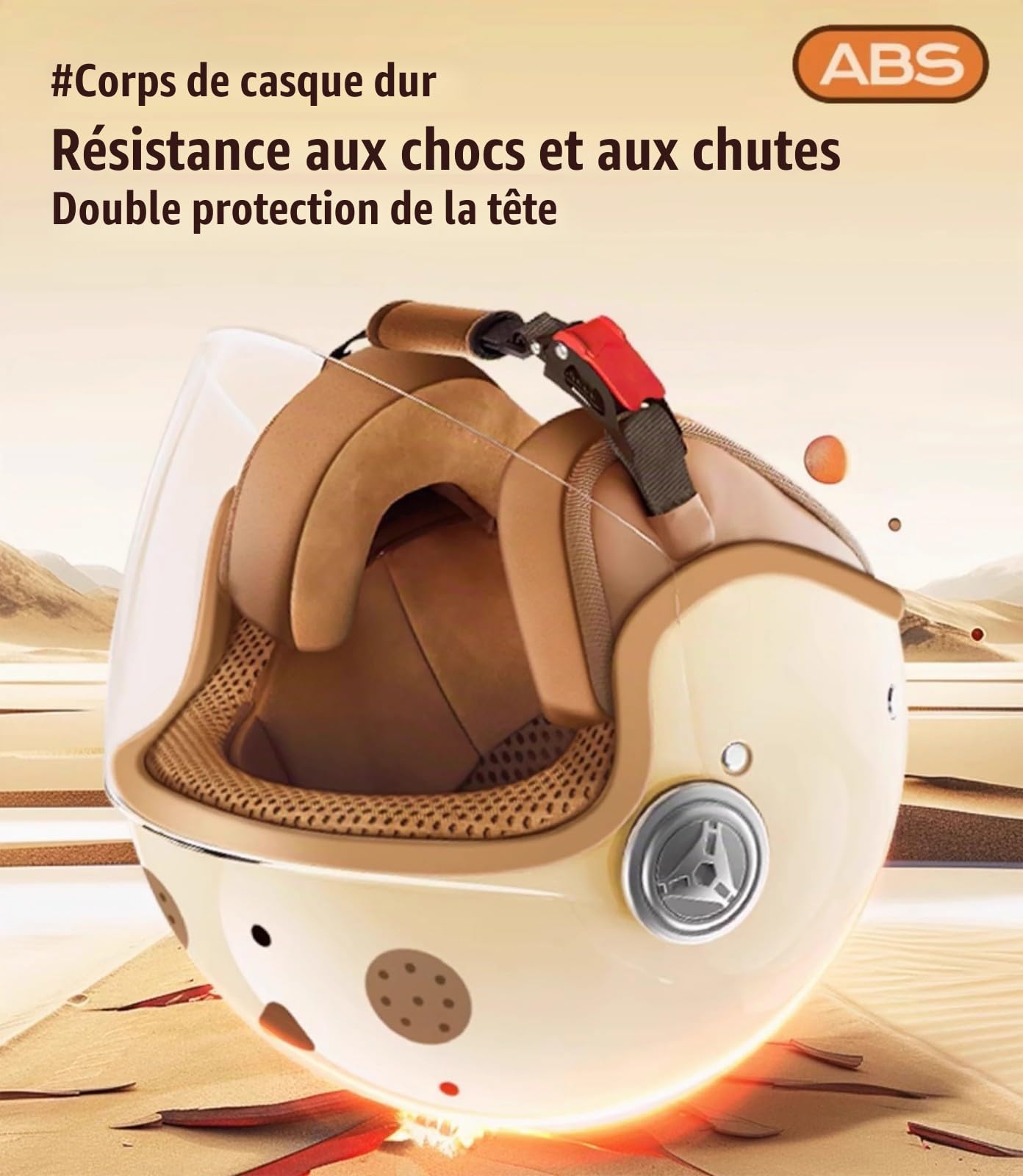 Demi-Casque De Moto Pour Enfants De 2 À 14 Ans, Homologué DOT, Pour Garçons Et Filles, Idéal Pour La Route, Le Karting, Le Motocross, La Trottinette Électrique 2,48-56cm