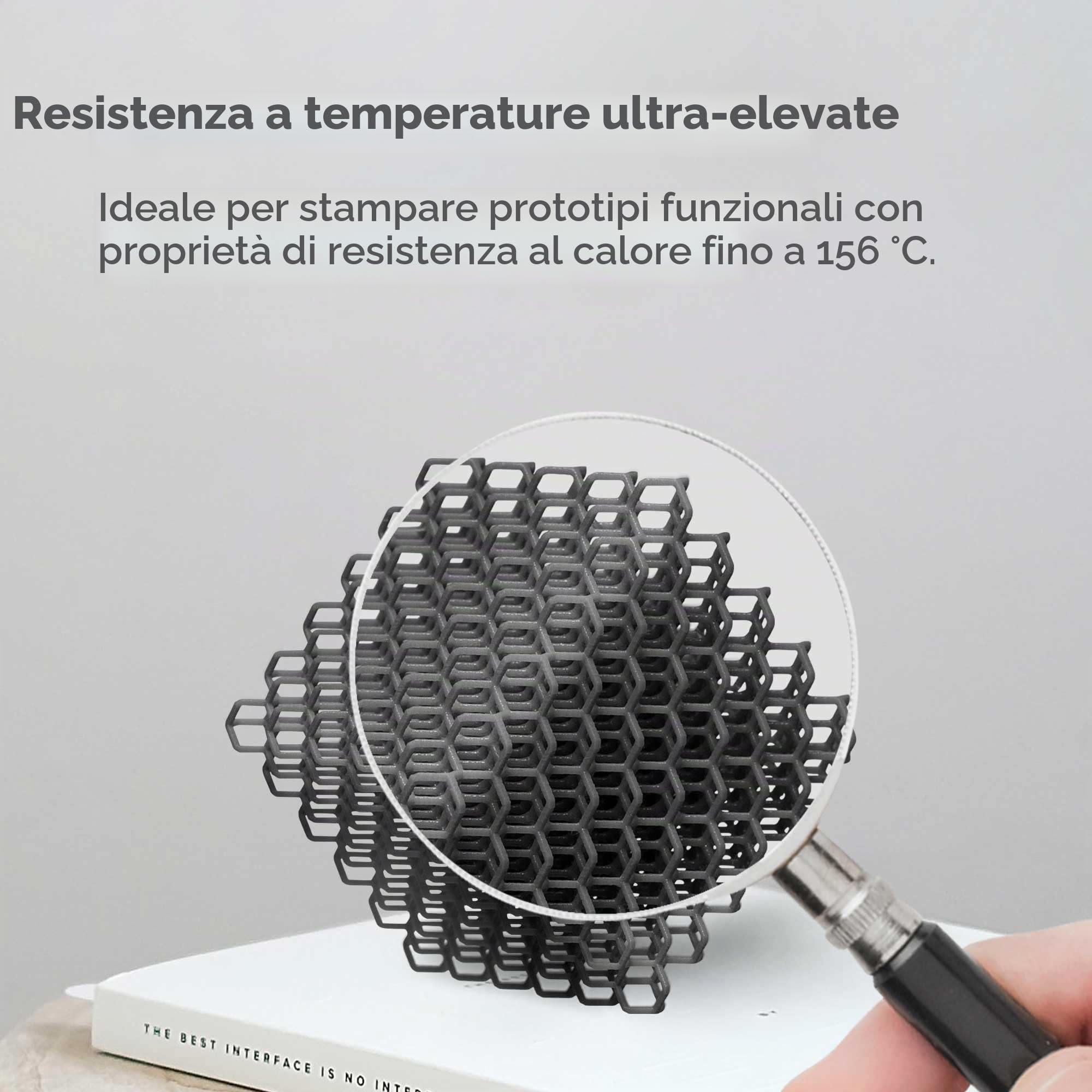 Phrozen Resina per Stampante 3D ad Alta Temperatura | Resistenza fino a 156°C, Alta Tenacità | Resina Fotopolimero UV 405nm per Stampanti LCD | TR300 (1kg)