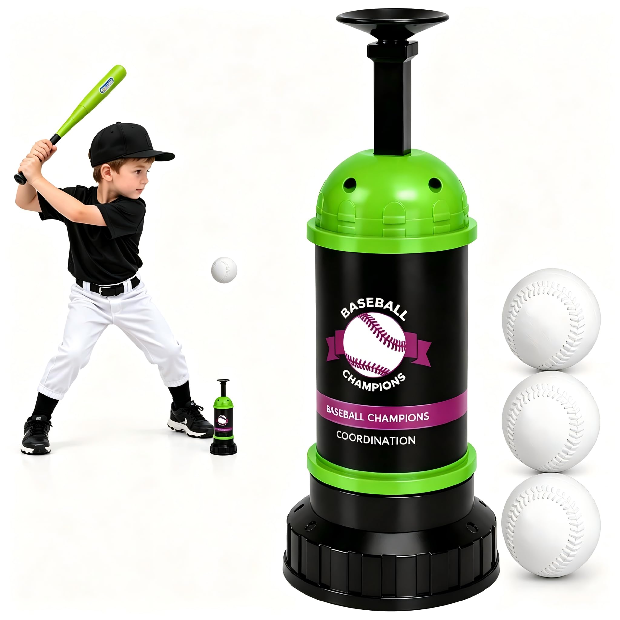 Baseball Training Tee Ball Popper, Durable Pop Up Baseball Hitting Trainer