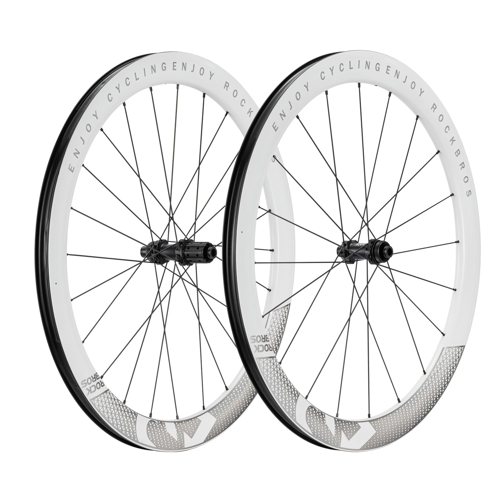 ROCKBROS Para przednich kół tylnych 700C zestaw rowerów wyścigowych opony z włókna węglowego T700 hamulec tarczowy 28" felga ze stali nierdzewnej 622 mm laserowe logo opona rowerowa zewnętrzna 21 mm