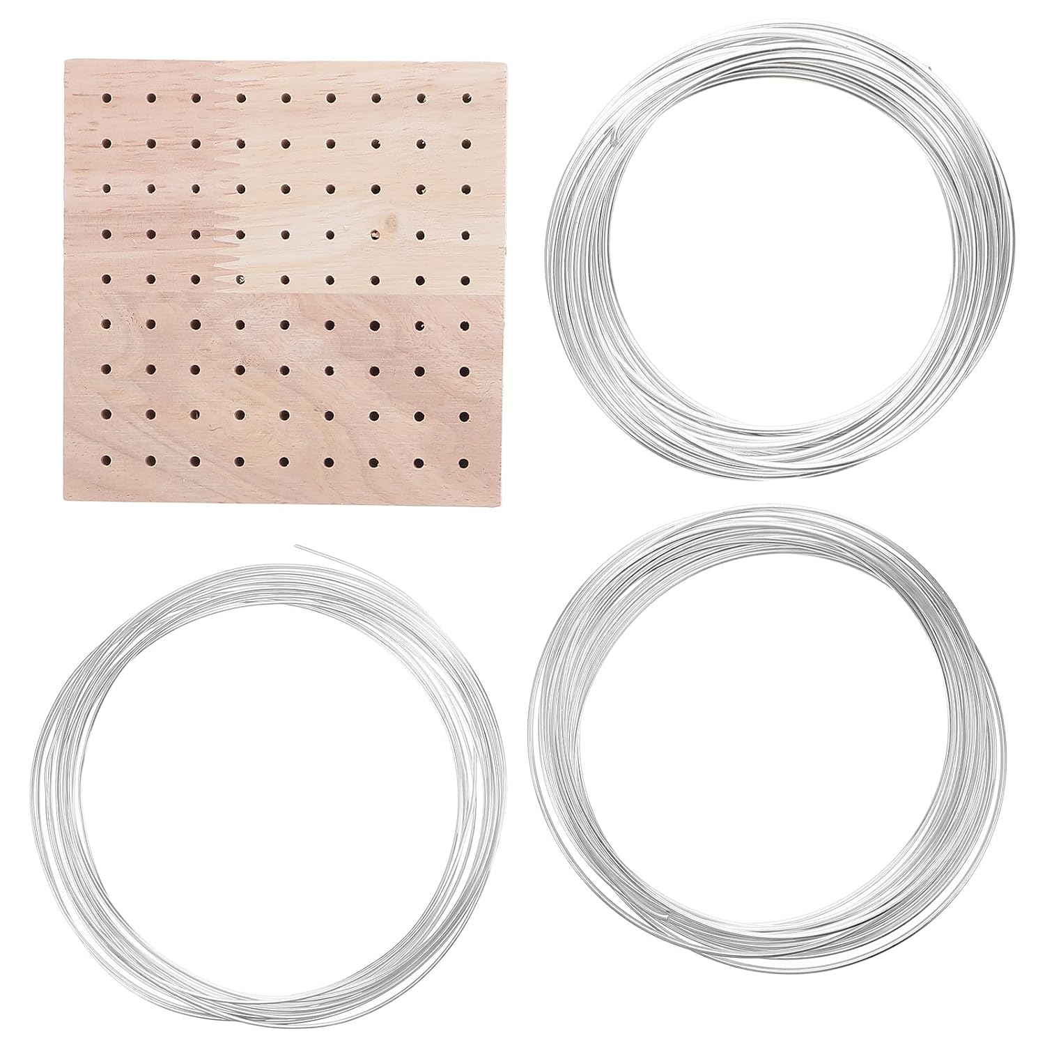 1 Set Craft Aluminum Wire: Flexible Aluminum Wire for Sculpting - 1mm 1.5mm 2mm 5m Bendable Metal Line with Wood Base for DIY Clay Modeling Crafts