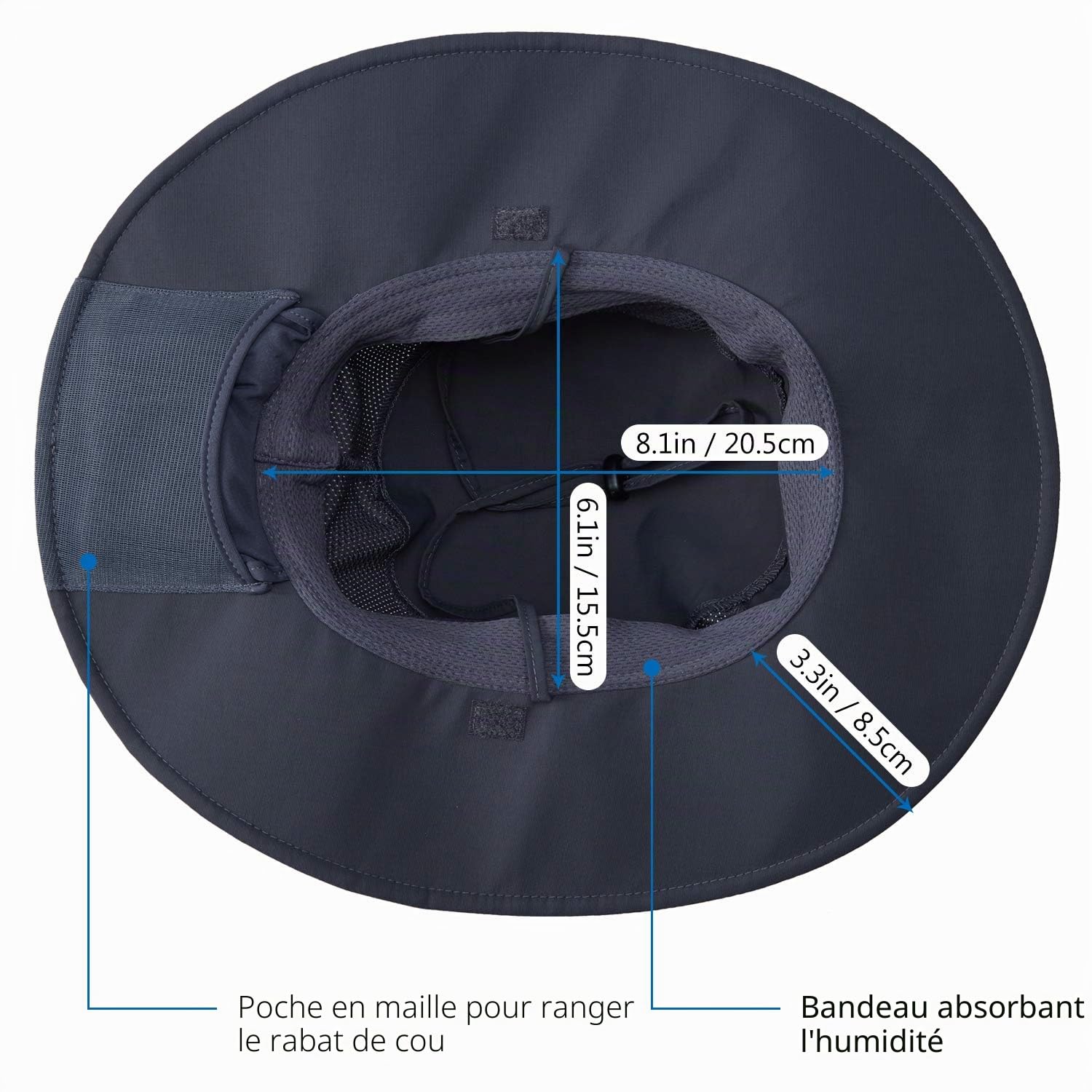 Bassdash Chapeau de Protection Solaire Boonie UPF 50+ pour la Pêche