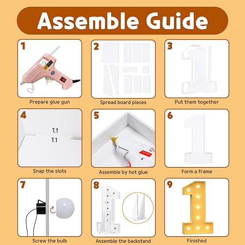 Miniatura 8 de imprsv Letras de marquesina de 4 pies, letras moasaicas de marquesina iluminadas para decoración de cumpleaños, boda, compromiso, fiesta, kit de